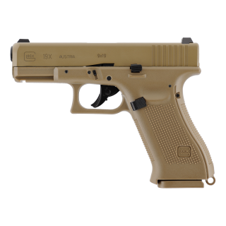PISTolet GLOCK 19X CO2 CAL BB/4.5 - COYOTE - 18 COUPS blow back