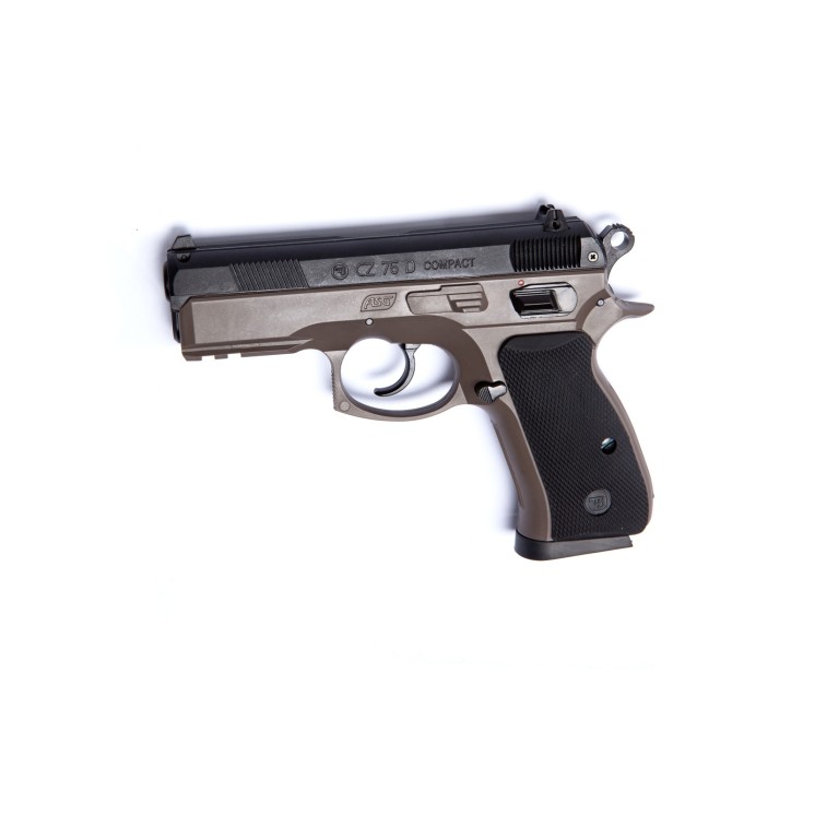 PISTOLET 6MM CZ 75D COMPACT RESSORT BICOLORE
