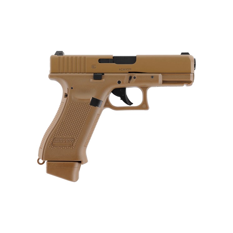Pistolet GLOCK 19X – CO₂ – BBs 6 mm –  1,6 J – Coyote