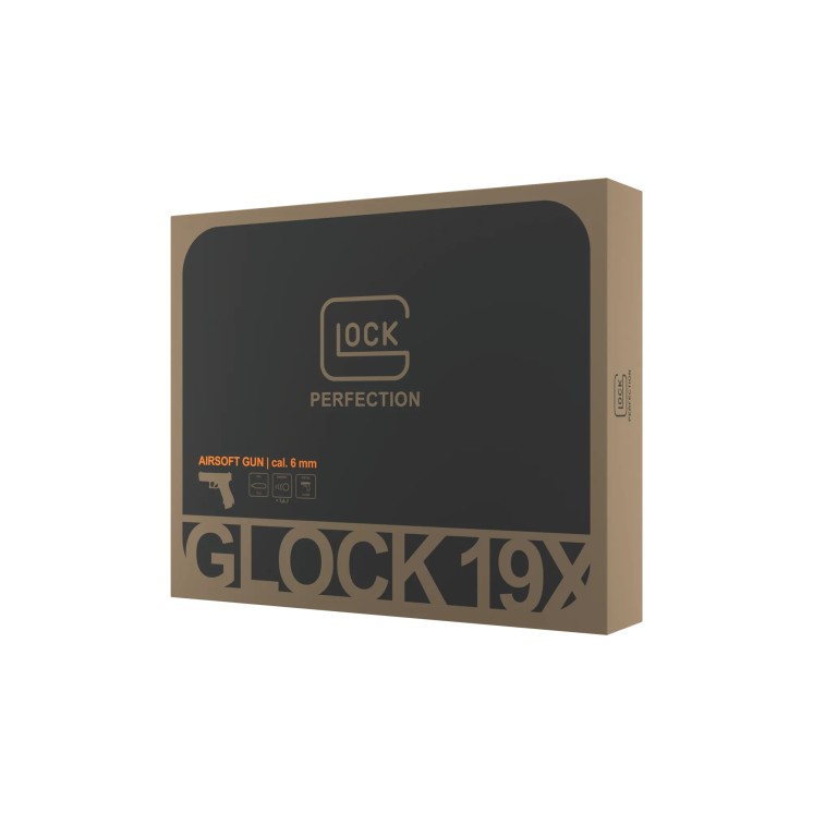 Pistolet GLOCK 19X – CO₂ – BBs 6 mm –  1,6 J – Coyote