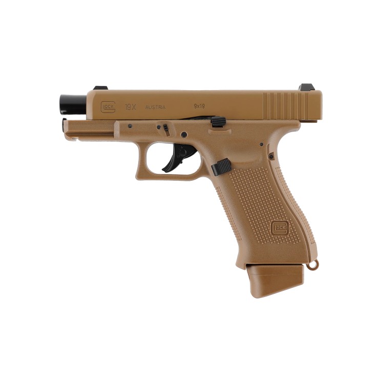 Pistolet GLOCK 19X – CO₂ – BBs 6 mm –  1,6 J – Coyote